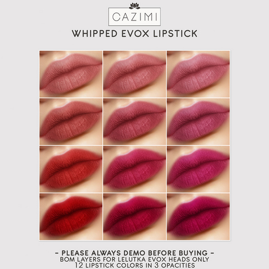 :CAZIMI: Whipped EvoX Lipstick BOM