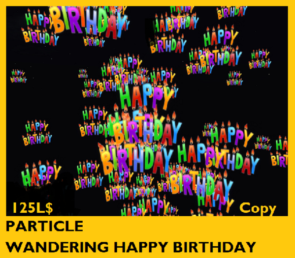 PARTICLE WANDERING HAPPY BIRTHDAY