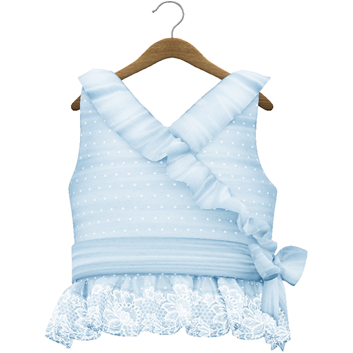 {Lula Belle} Britney Ruffle Top - Sky {boxed}