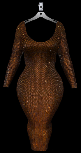 Sparkling Sequins Bodycon Dress SLINK RUST