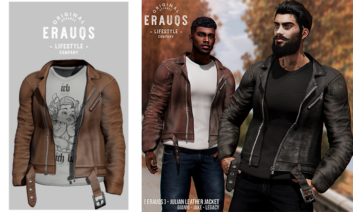 [ ERAUQS ] - Julian Leather Jacket - 03