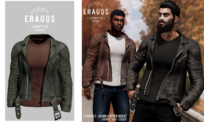 [ ERAUQS ] - Julian Leather Jacket - 07