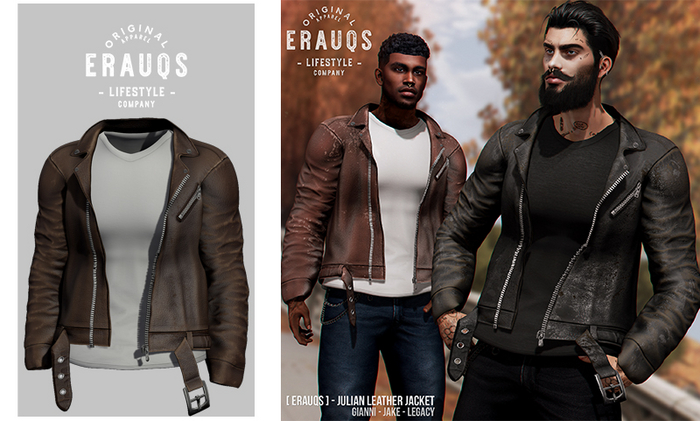 [ ERAUQS ] - Julian Leather Jacket - 08