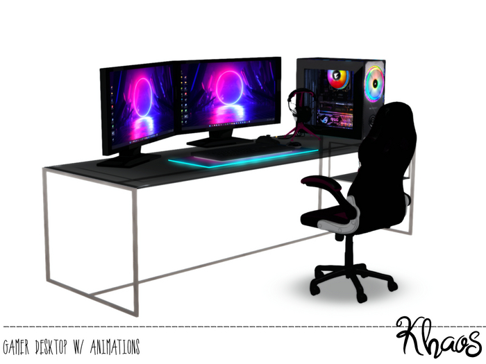 Khaos* Gaming desktop full equiped BLACK with resizer