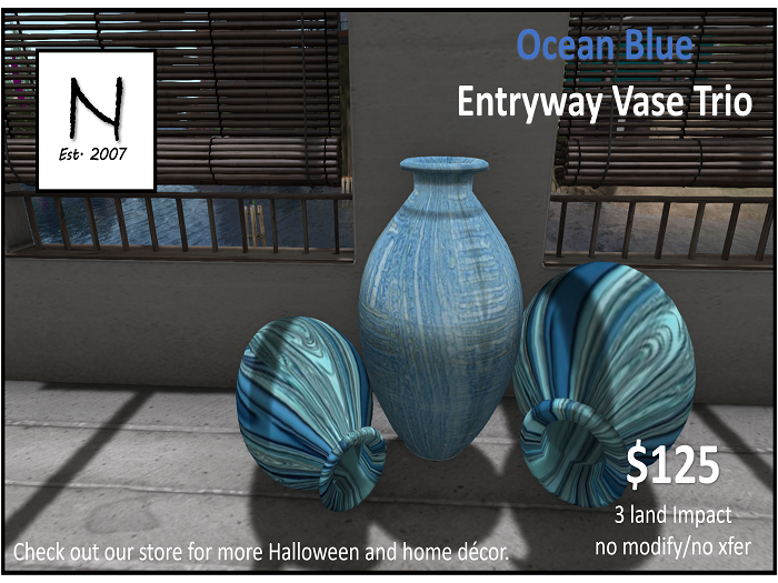 Vase Trio - Ocean Blue