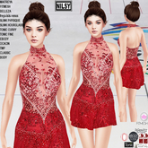 ICE SKATING DRESS,CL&MESH BODY