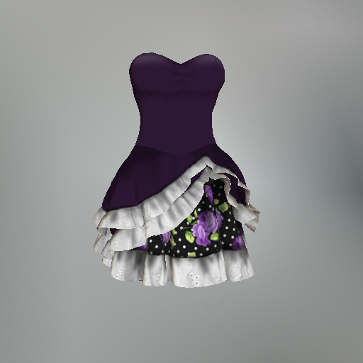 Violet Gothic Rose Slink Dress