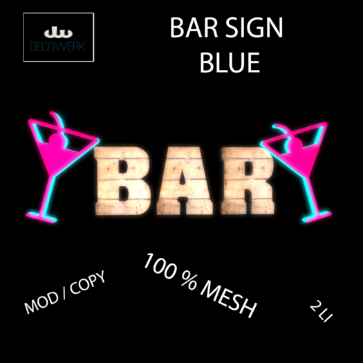 [dW] BAR Sign PINK