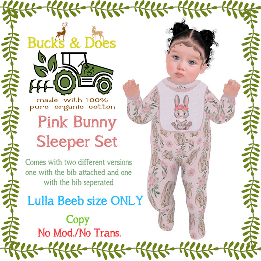 [Bucks & Does] - Pink Bunny Sleeper Set (Lulla Beebs)