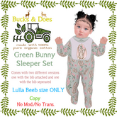 [Bucks & Does] - Green Bunny Sleeper Set (Lulla Beebs)