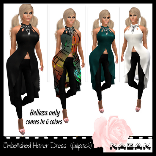 .::NC::. Embellished Halter Dress  (fullpack) *Belleza*