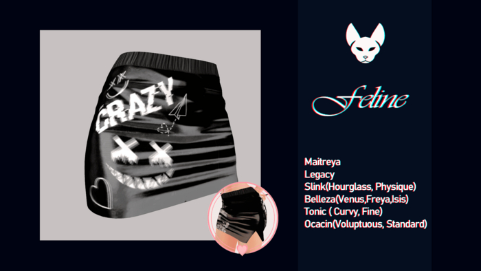 Feline - Mini Skirt - Crazy
