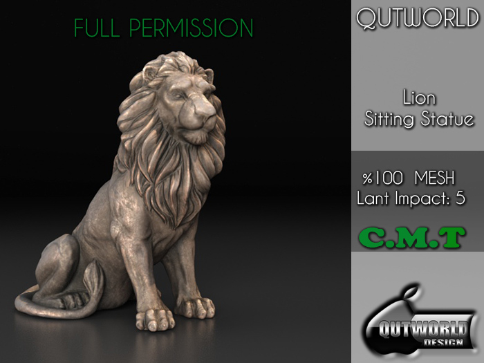 .::QUTWORLD Lion Sitting Statue::.FP