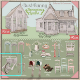 dust bunny . garden wheelbarrow