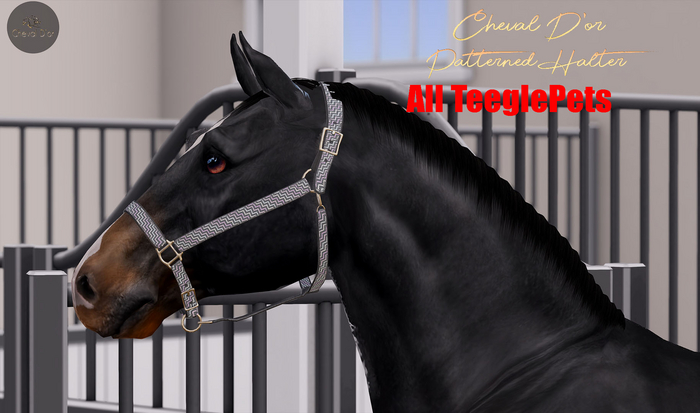 Cheval D'or / All TeeglePets / Patterned Halter. [HUD]