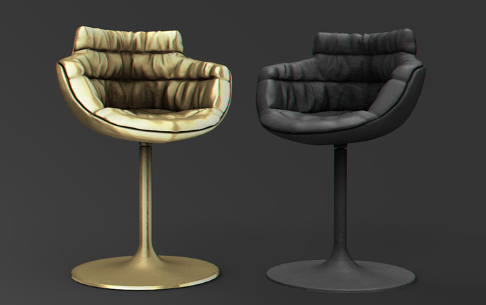 O// KAUSTBY- CHAIR - /GOLD+BLACK