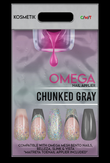 KOSMETIK Nail Applier // Chunked Gray OMEGA