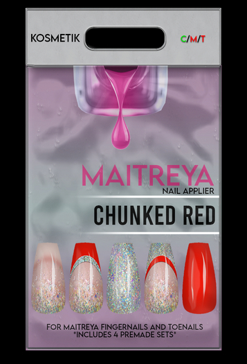 KOSMETIK Nail Applier // Chunked Red MAITREYA