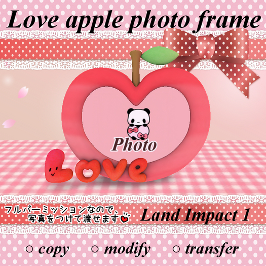 Love apple photo frame - Vlentine