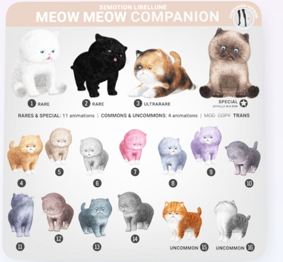 SEmotion Libellune Meow Meow Companion COMMON 08