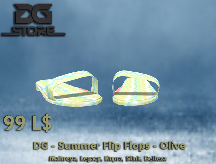 DG - Summer Flip Flops - Olive - Box