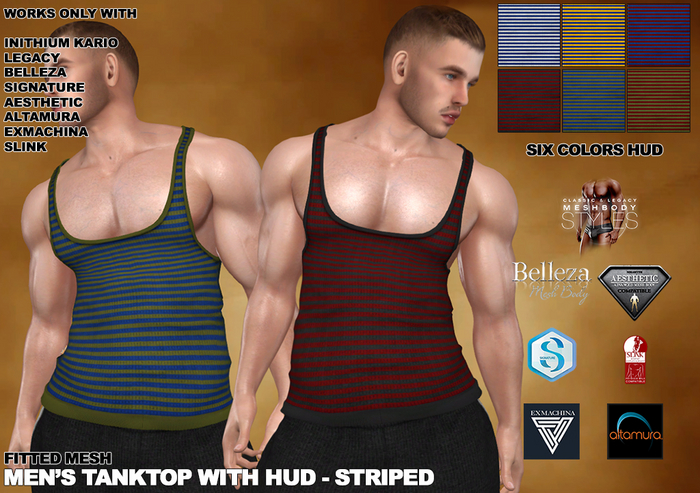 RGDW - Tank Top w HUD - Striped