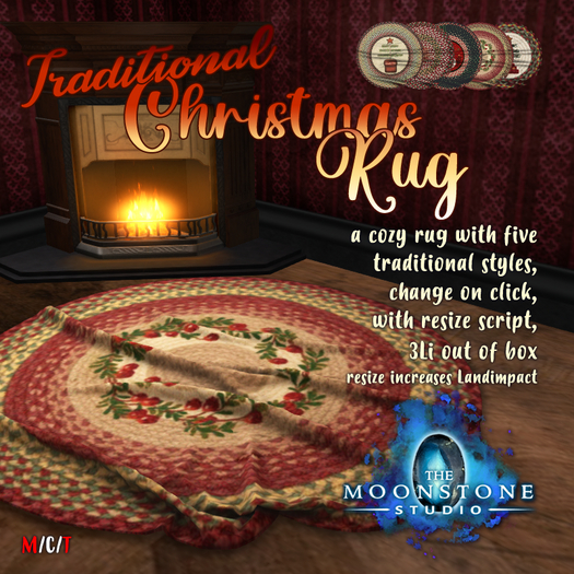 {:: TMS ::} Christmas Rug Round Traditional [BOX]