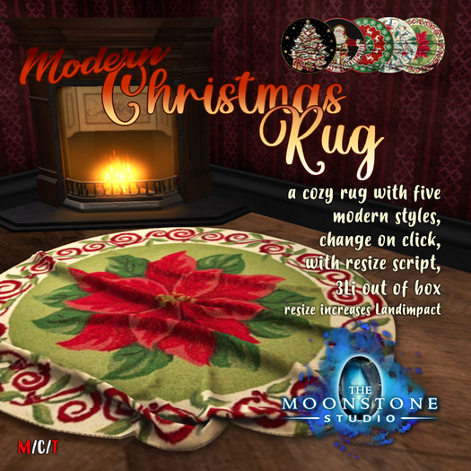 {:: TMS ::} Christmas Rug Round Modern [BOX]