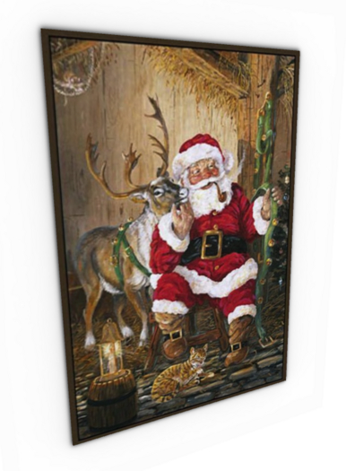 Lodge Rug - Christmas Santa with Reindeer