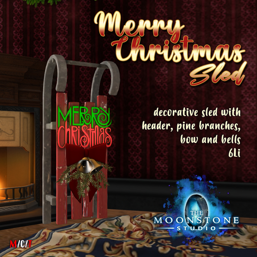 {:: TMS ::} Merry Christmas Decoration Sled [BOX]