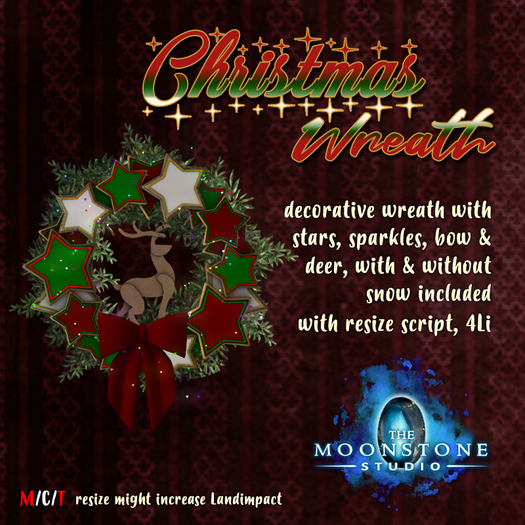 {:: TMS ::} Christmas Wreath with Deer [BOX]