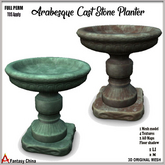 FULL PERM Arabesque Cast Stone Planter