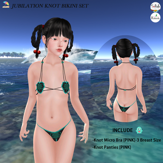 *SF*[REBIRTH] Jubilation Knot Bikini Set [Turquoise]