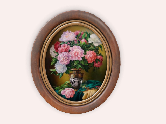 round Frame Flowers 1
