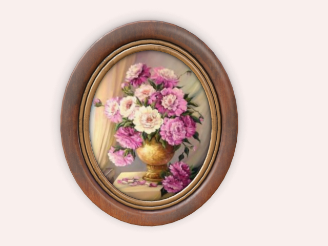 round Frame Flowers 2