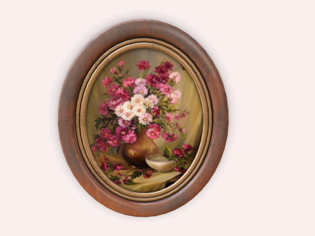 round Frame Flowers 6