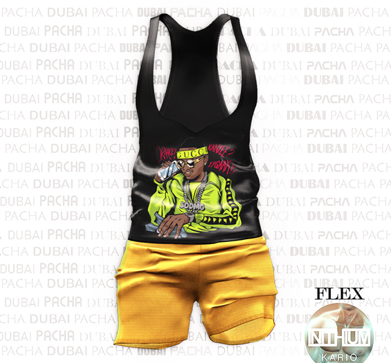 PACHA_ KARIO_Summer_Flex(Tank Black Guc& Short Yellow)