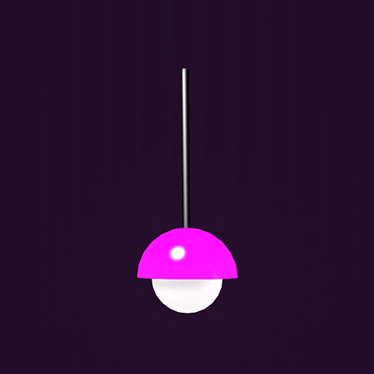 Vixen Designs 60s Style Retro Hanging Lamp - MAGENTA