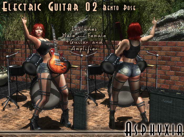 Asphyxia Electric Guitar 02 Bento Pose