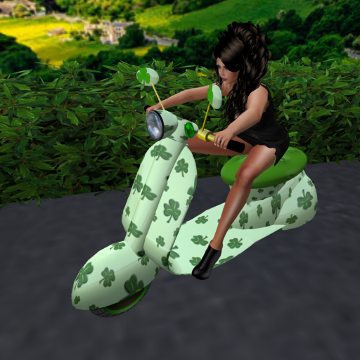 St Patrick's Day Scooter (Female Rider) 