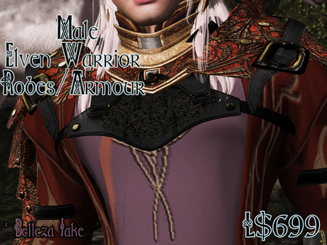 Second Life Marketplace - ..::[R2]::.. Male Elf Warrior Robes/Armour (Red)