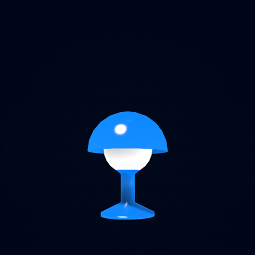 Vixen Designs Retro Table Lamp - BLUE