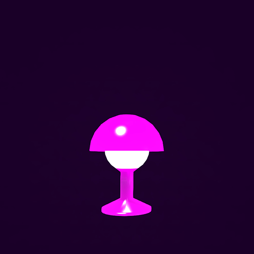 Vixen Designs Retro Table Lamp - MAGENTA