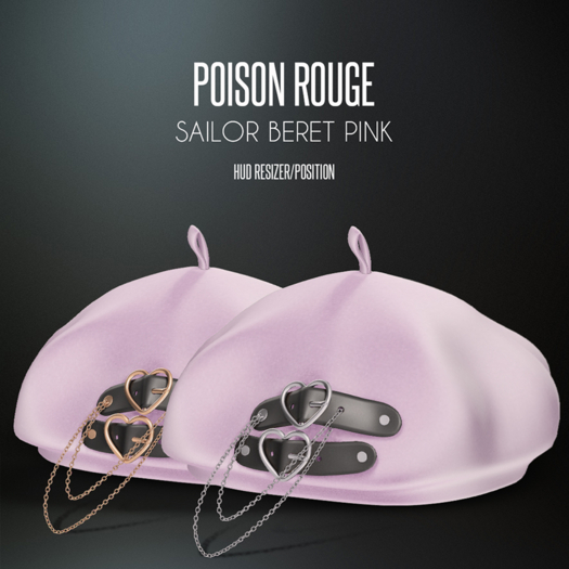 POISON ROUGE Sailor Beret - Pink