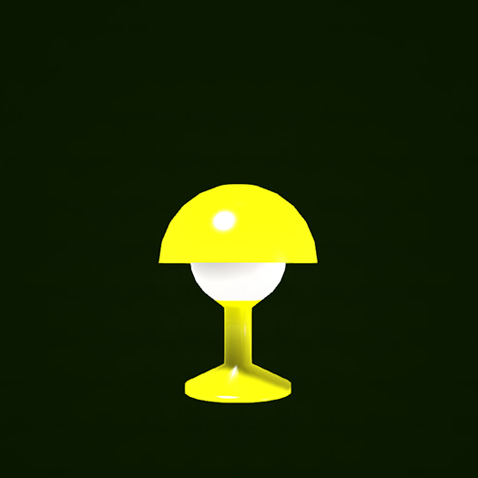 Vixen Designs Retro Table Lamp - YELLOW