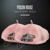 POISON ROUGE Sailor Beret - Peach