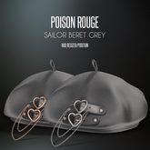 POISON ROUGE Sailor Beret - Grey