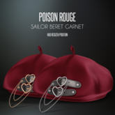 POISON ROUGE Sailor Beret - Garnet