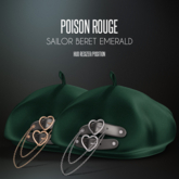POISON ROUGE Sailor Beret - Emerald