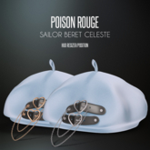 POISON ROUGE Sailor Beret - Celeste